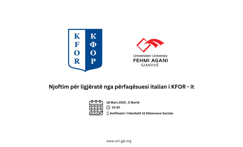 Announcement-Lecture by Italian KFOR’S representative